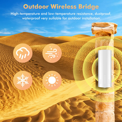 5ghz 3km 24V PoE 2 LAN 14dBi PTP Wireless Bridge Wifi CPE Elevator Monitoring