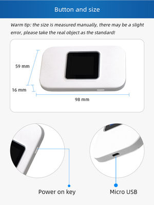 Lightweight Portable 4G Mobile Hotspot With Secure Wifi 150Mbps LTE Upload For Multi Device Connectivity