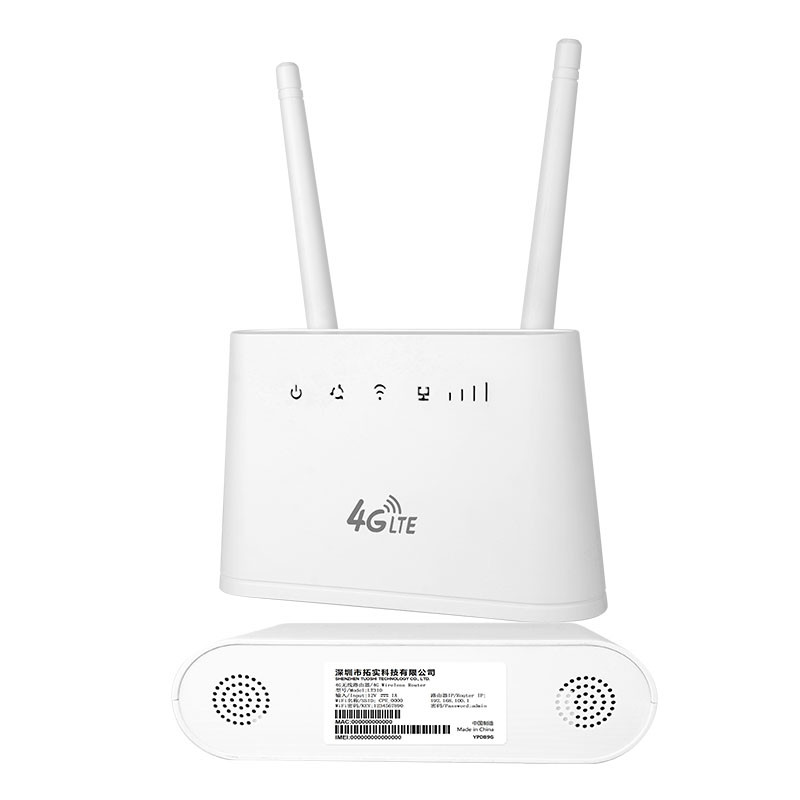 Lte Router Rj 45 ฮอตสปอตมือถือ RJ45 RJ11 LAN 2.4 G WiFi Router, Dual SIM 4G LTE Router